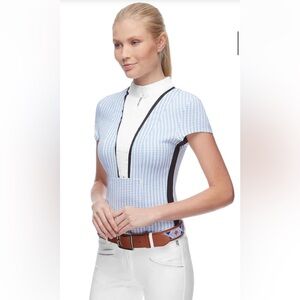 Unique Australian boutique brand short sleeve equestrian show shirt